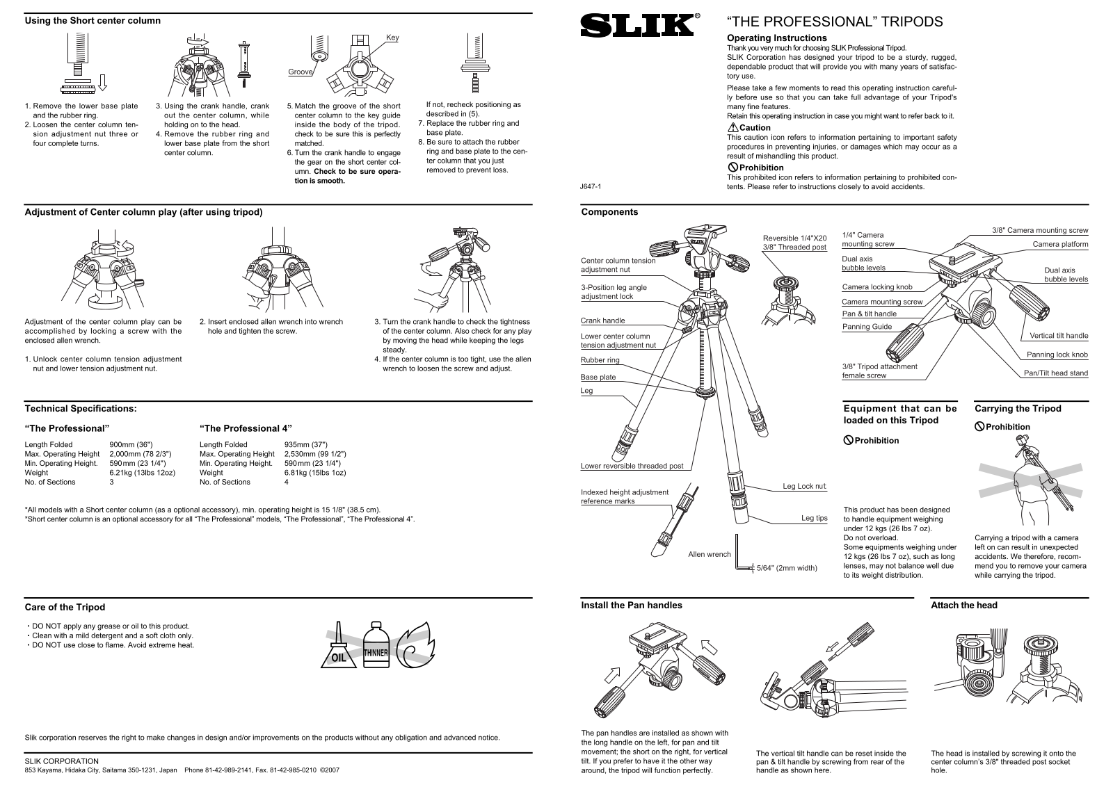 Slik 619-975, 616-875, 616-165 User manual - ManualMachine.com