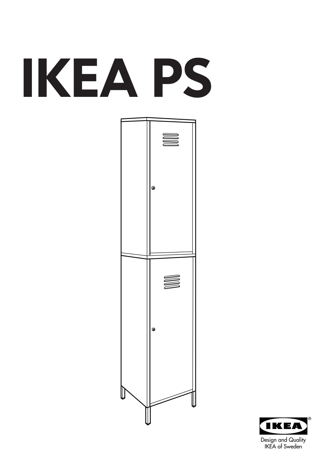 IKEA PS CABINET 15X75 Assembly Instruction