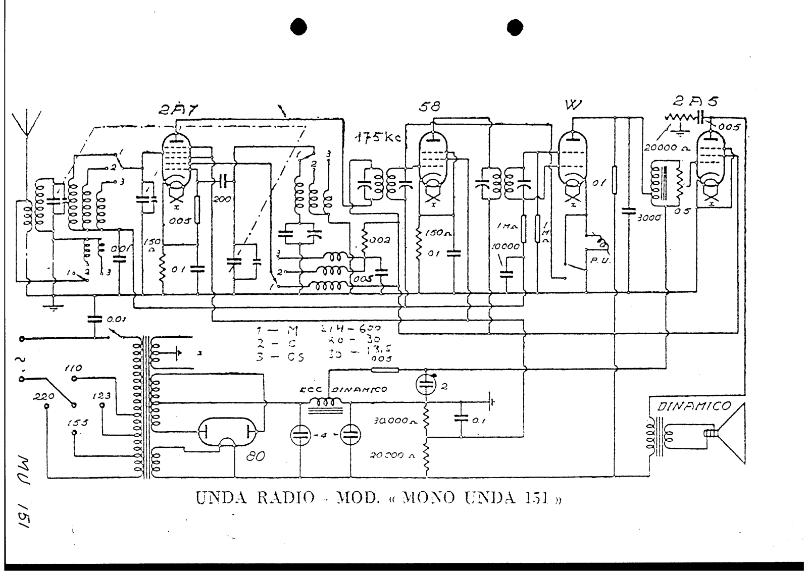 Unda Radio 151 schematic