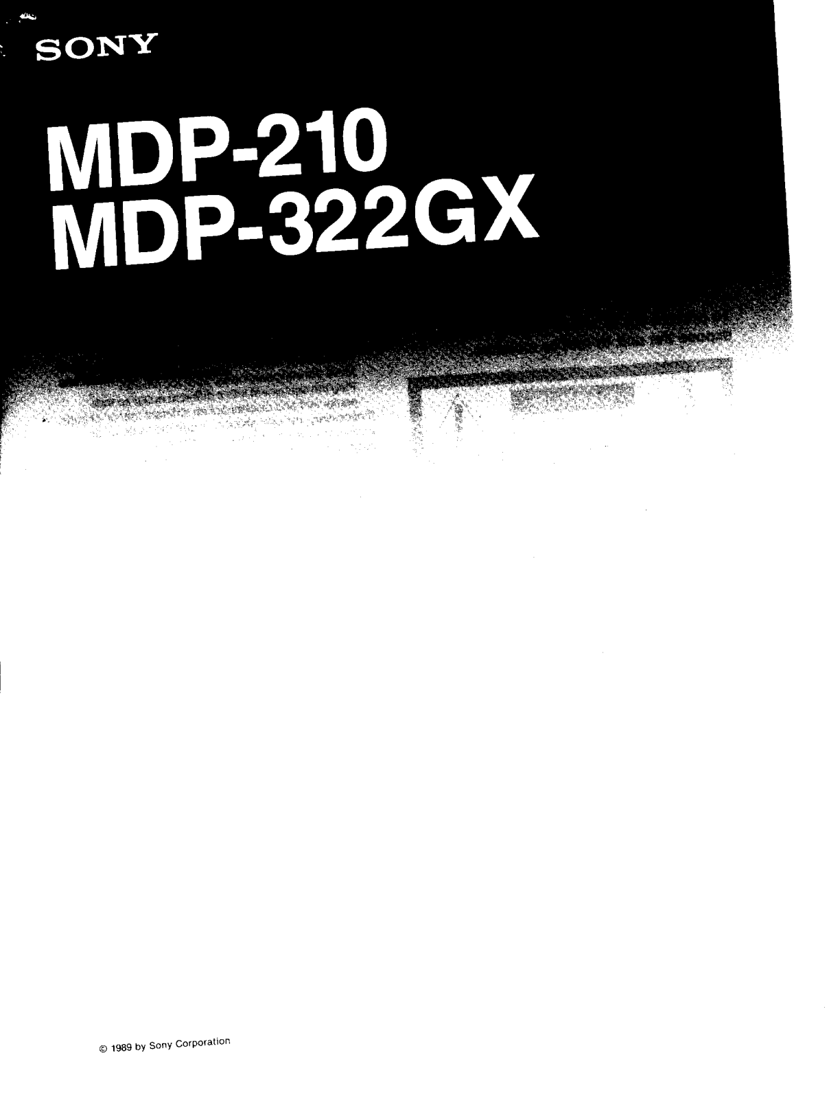 Sony MDP-322-GX Owners manual