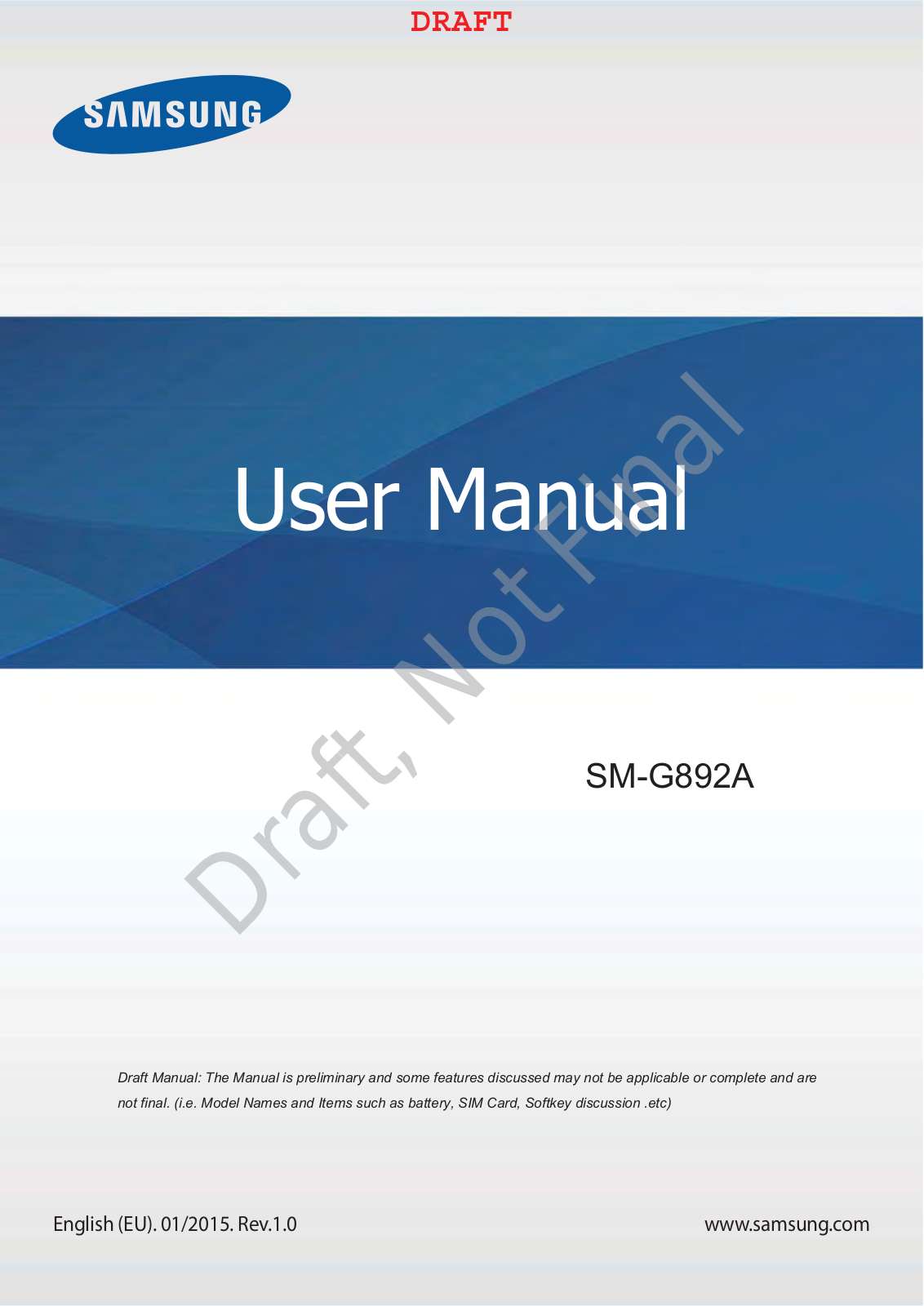 Samsung SMG892A Users Manual