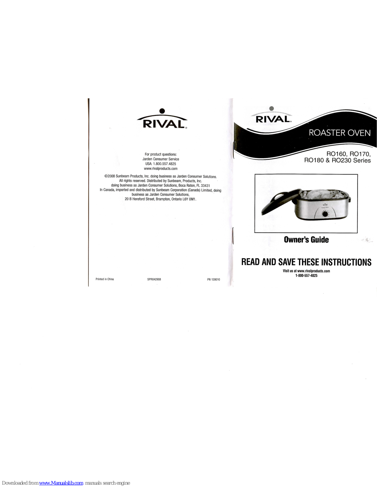 Rival RO160, RO180, RO170, RO230 Owner's Manual - ManualMachine.com