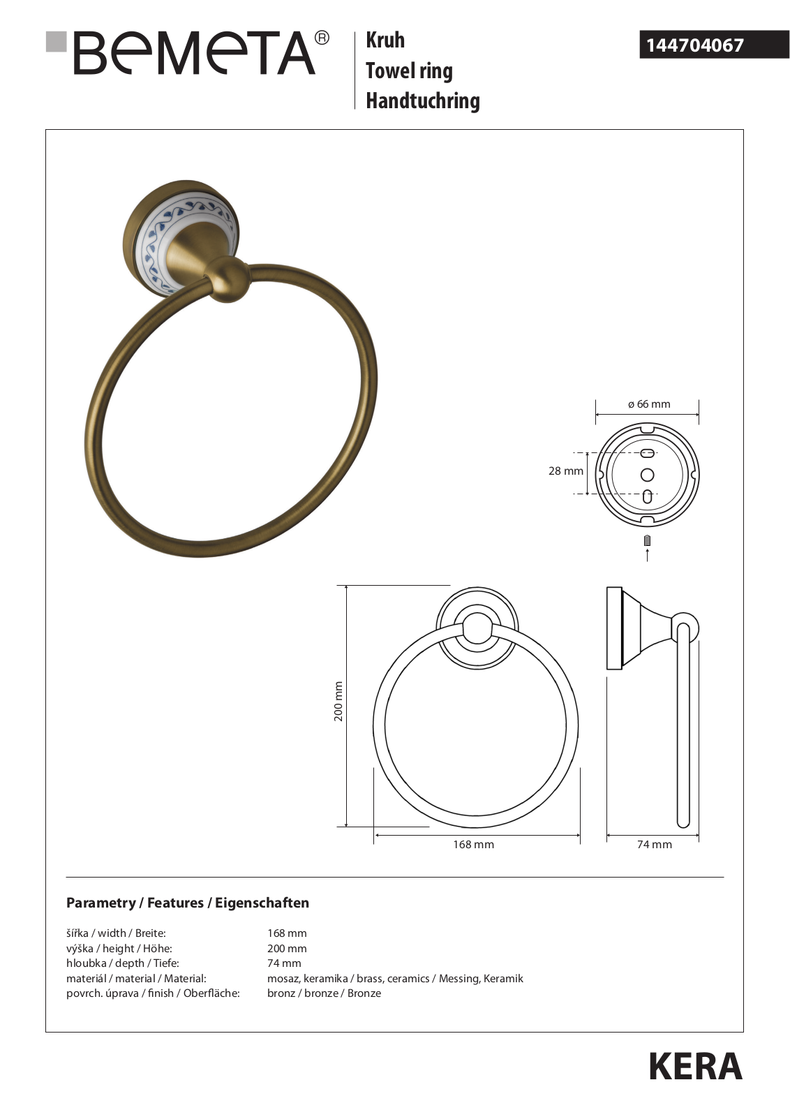 Bemeta Kera 144704067 User guide