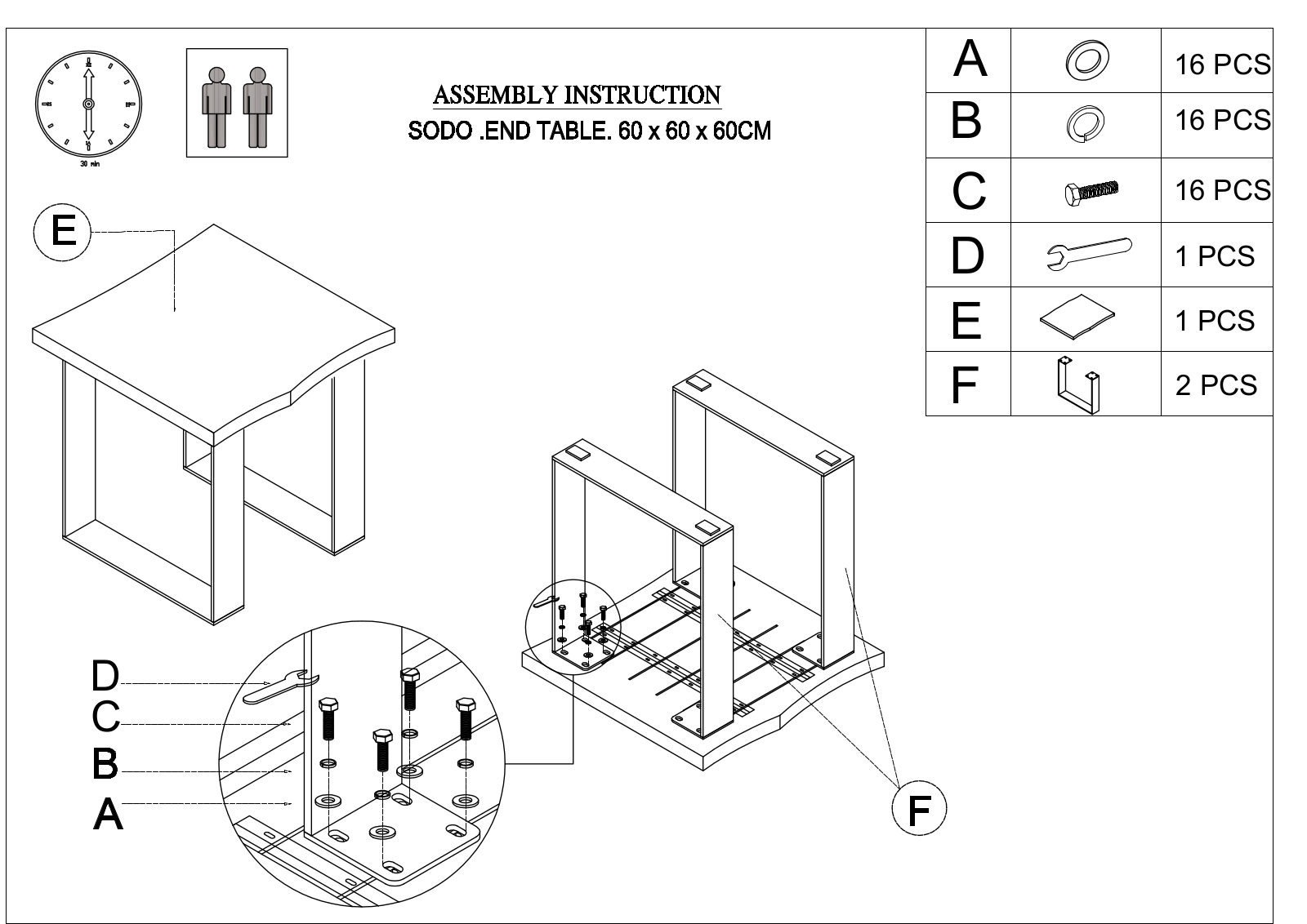 Essentials for Living 4623BNICBCO Assembly Guide