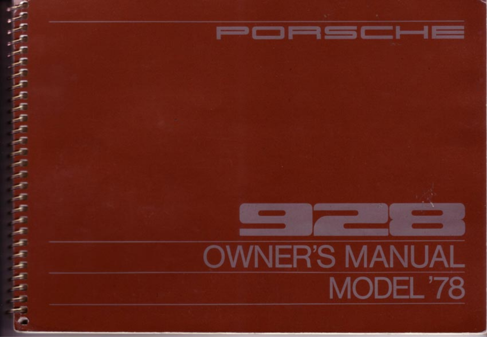 Porsche 928 1978 User Manual