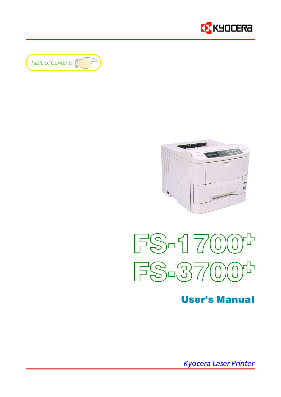 Kyocera FS-1700 User Manual