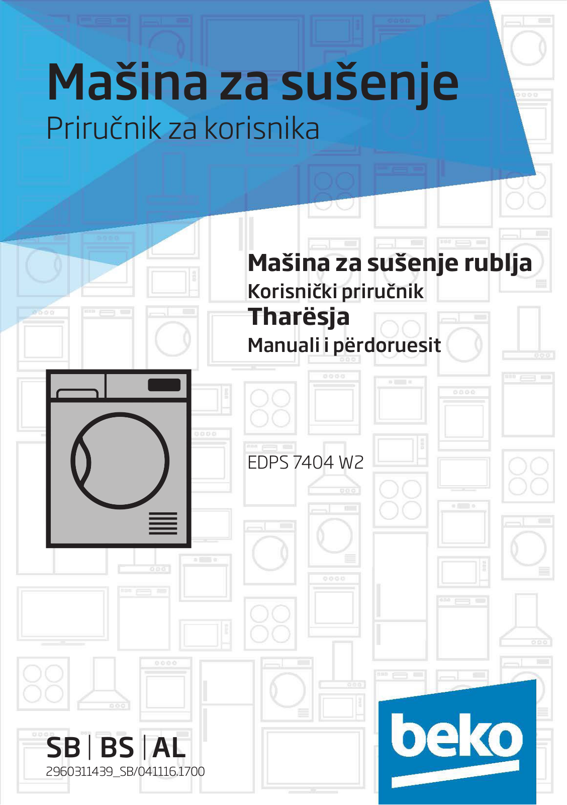 Beko EDPS 7404 W2 User manual