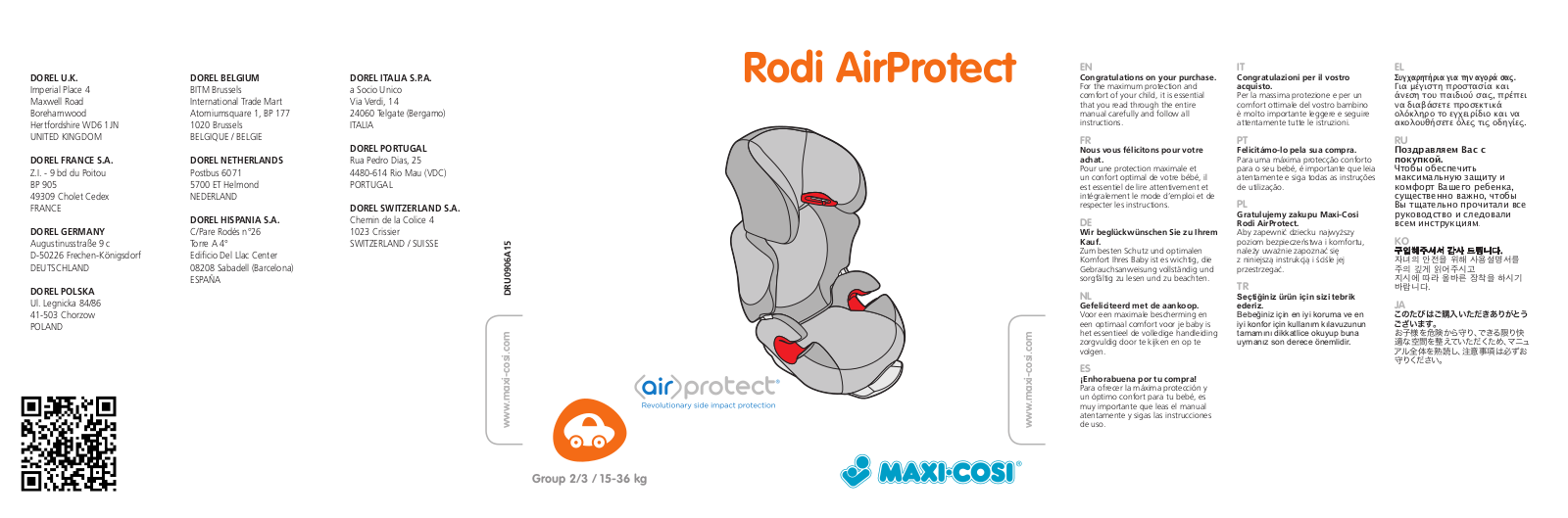 Maxi-Cosi Rodi AirProtect User Manual