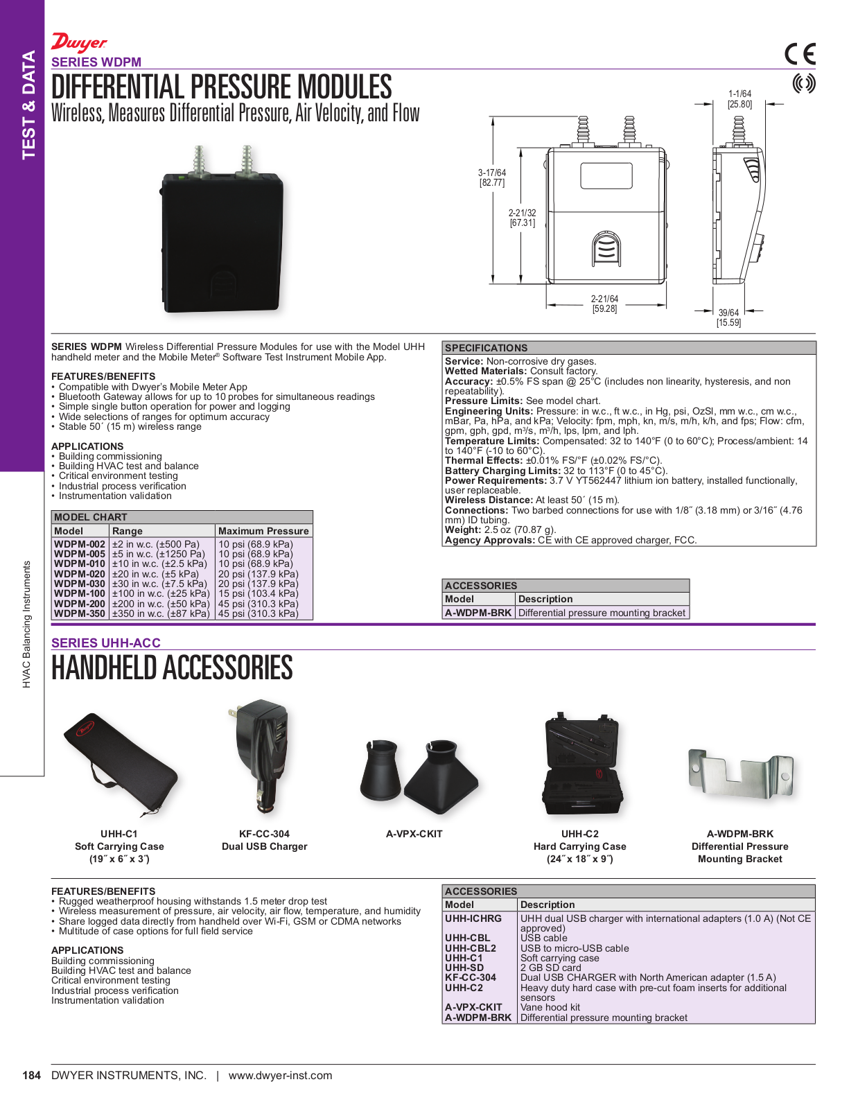 Dwyer Instruments WDPM Specifications