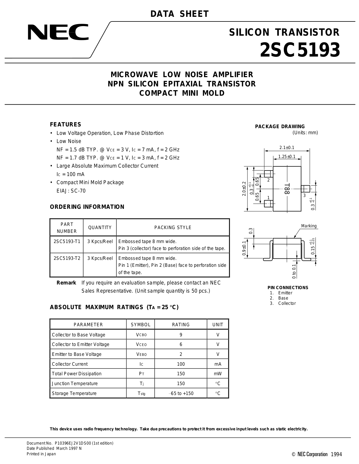 NEC 2sc5193 Datasets - ManualMachine.com