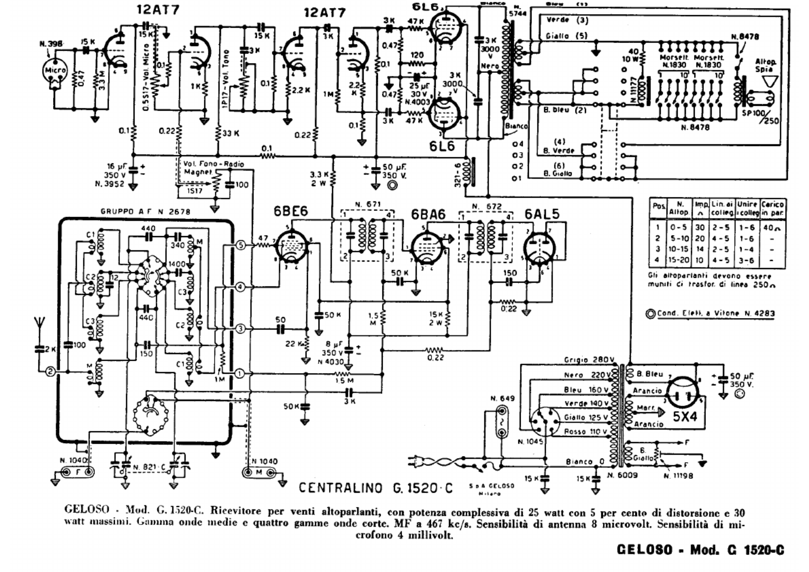 Geloso g1520c schematic