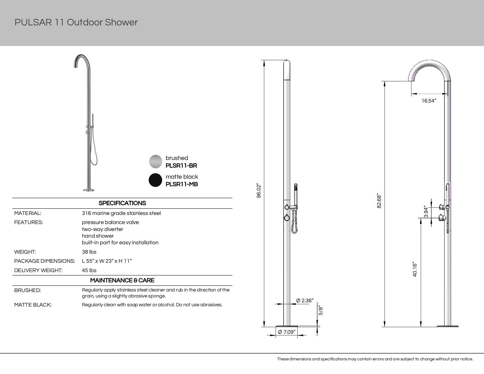 Pulsar XXP10016 Specifications - ManualMachine.com