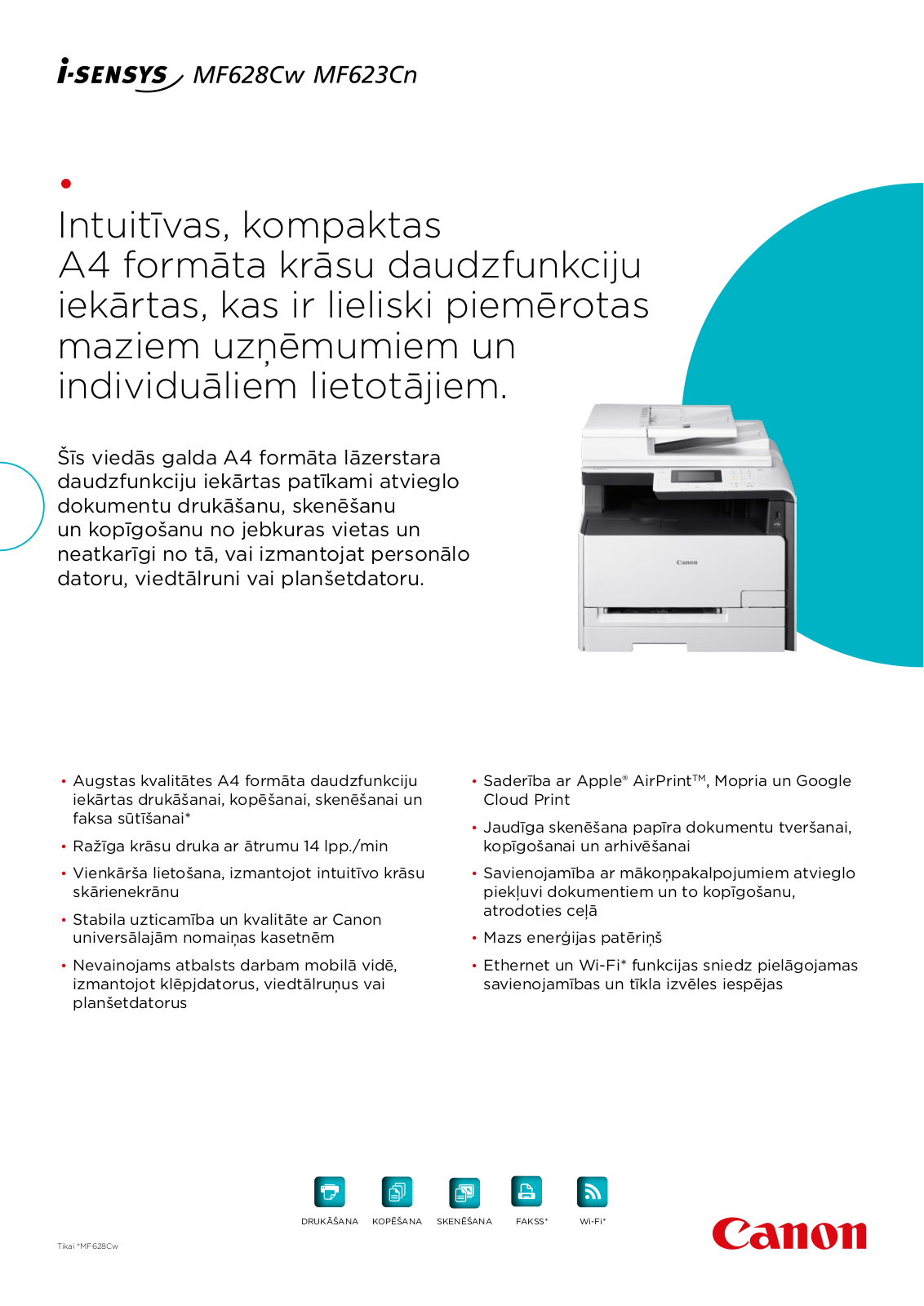 Canon I-SENSYS MF628CW, I-SENSYS MF623CN BROCHURE