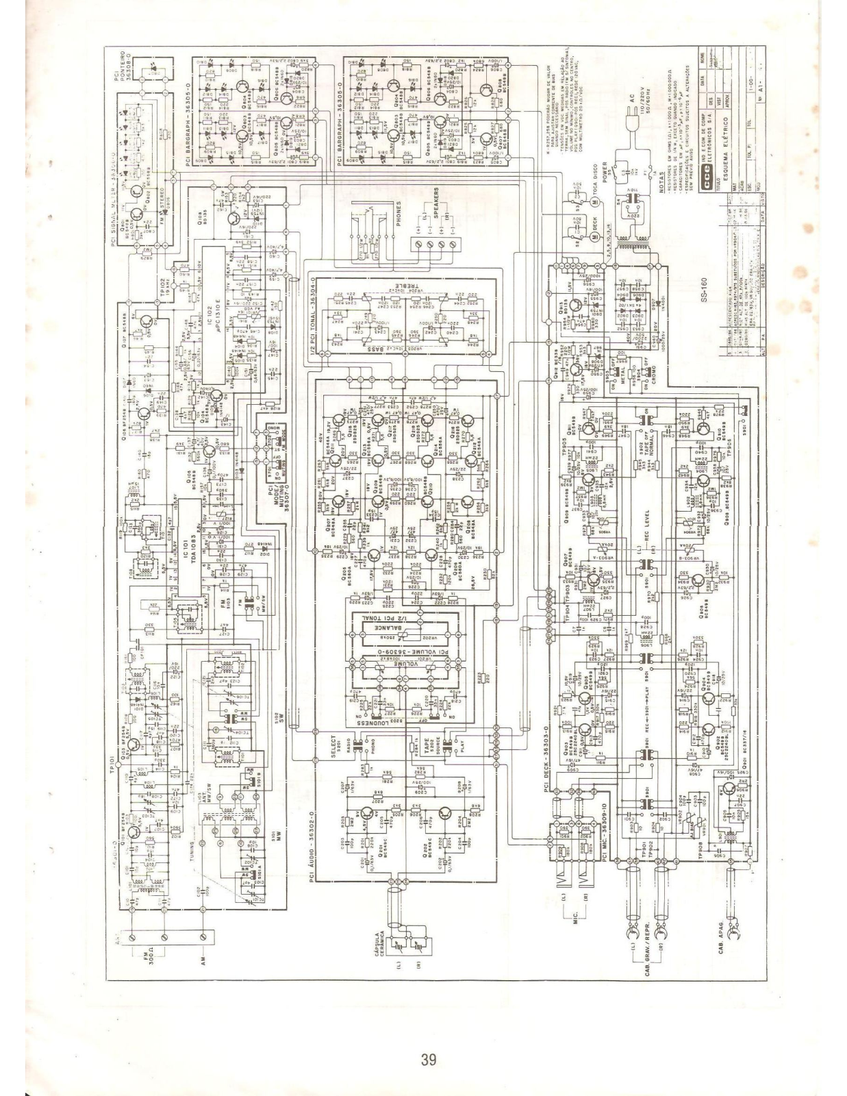 CCE SS160 Schematic