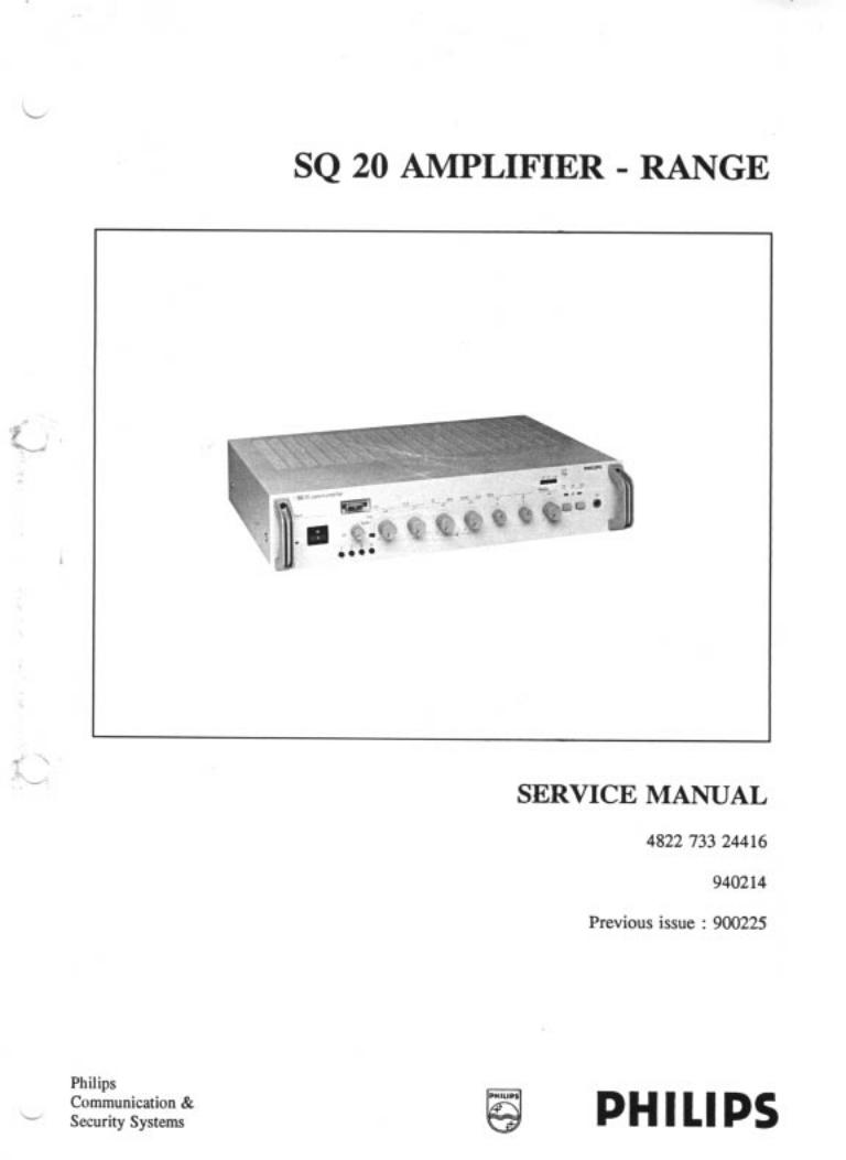 Philips sq-20 User Manual