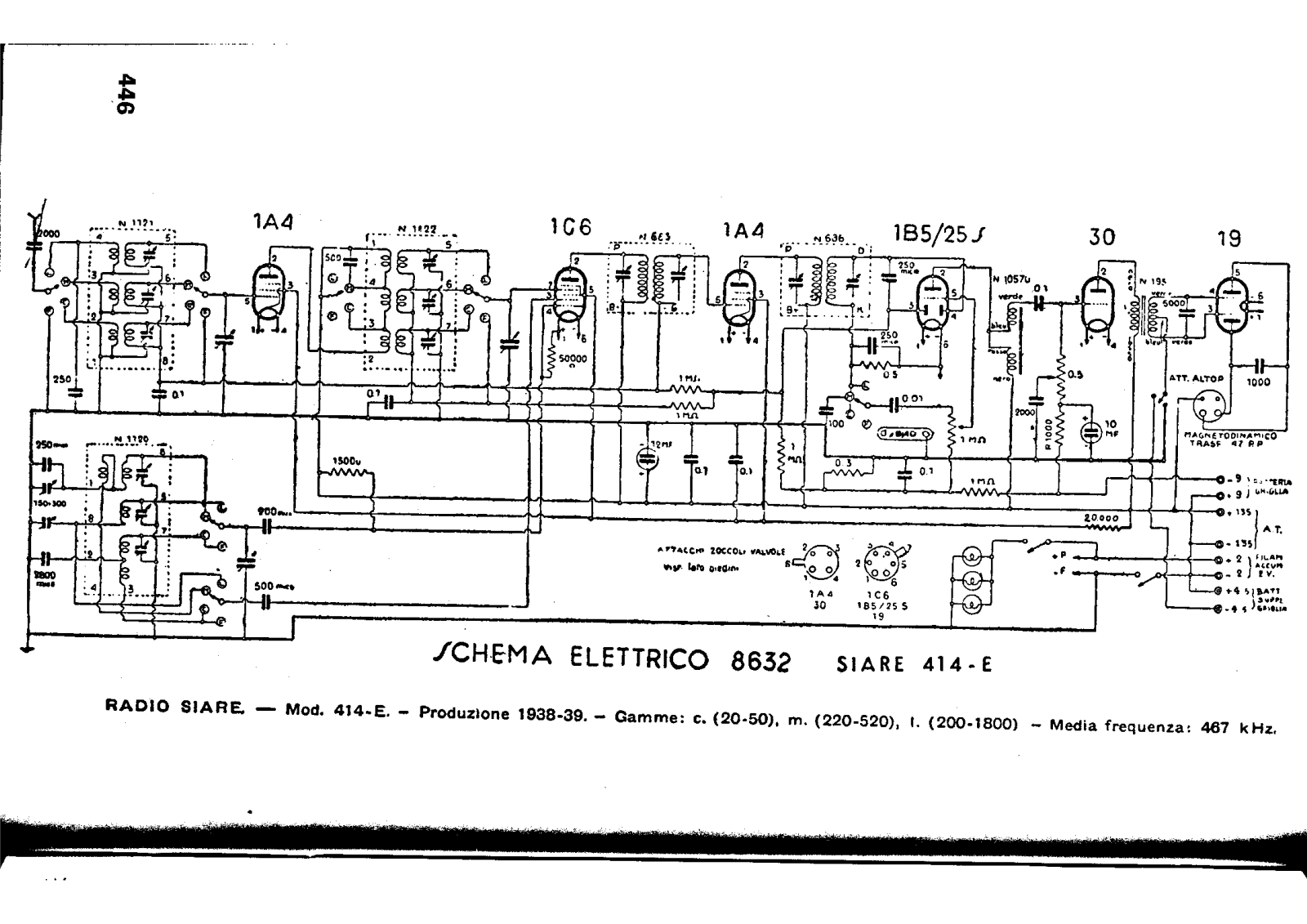 Siare Crosley 414e schematic