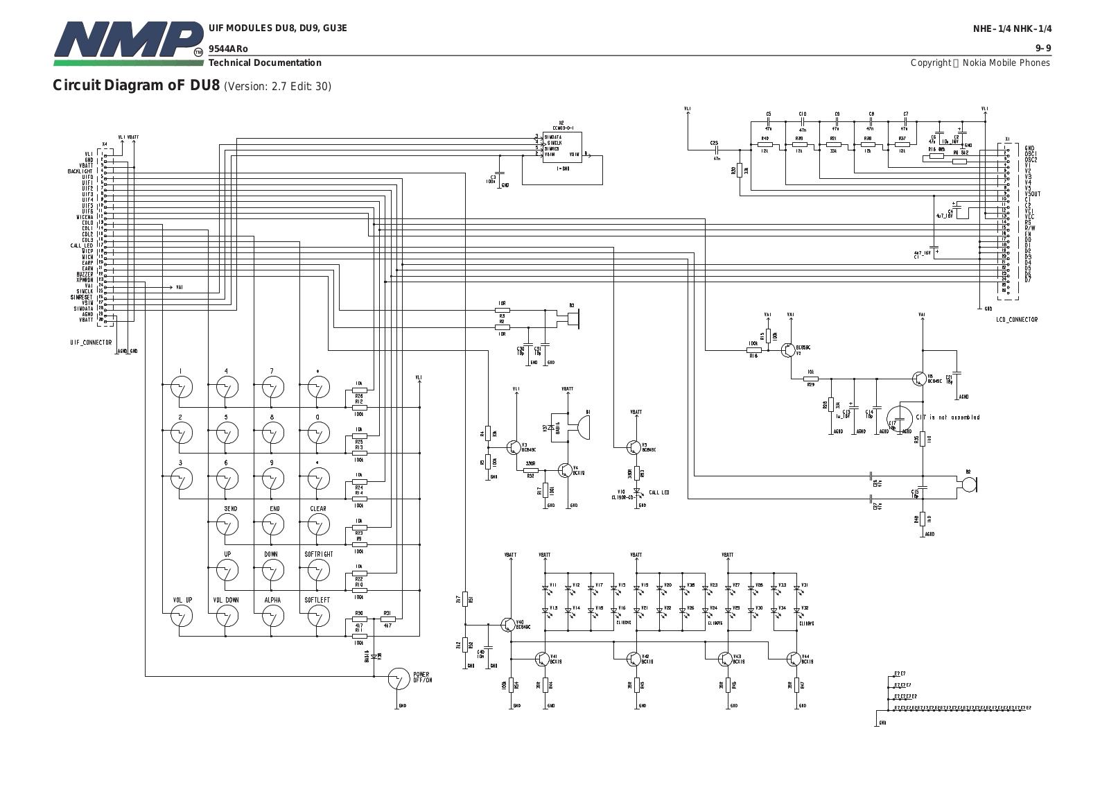 Nokia 2146 Circuit Diagram oF DU8