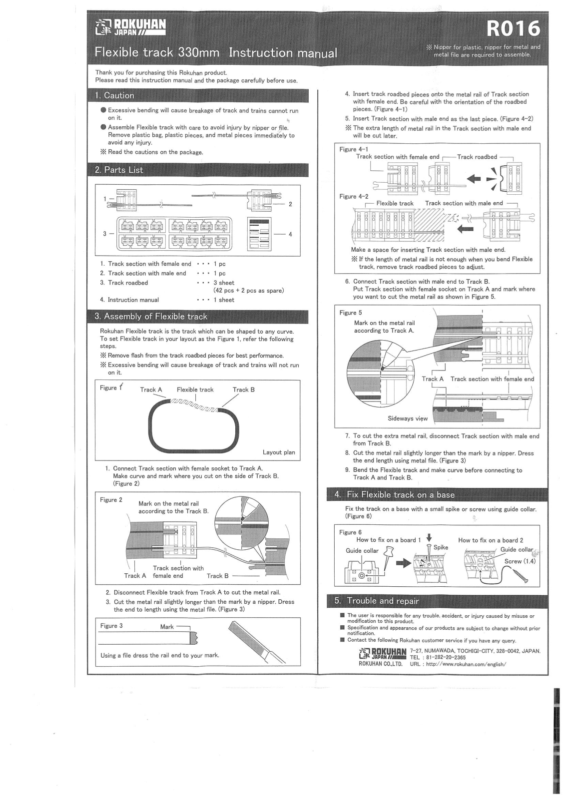 Rokuhan R016 User guide