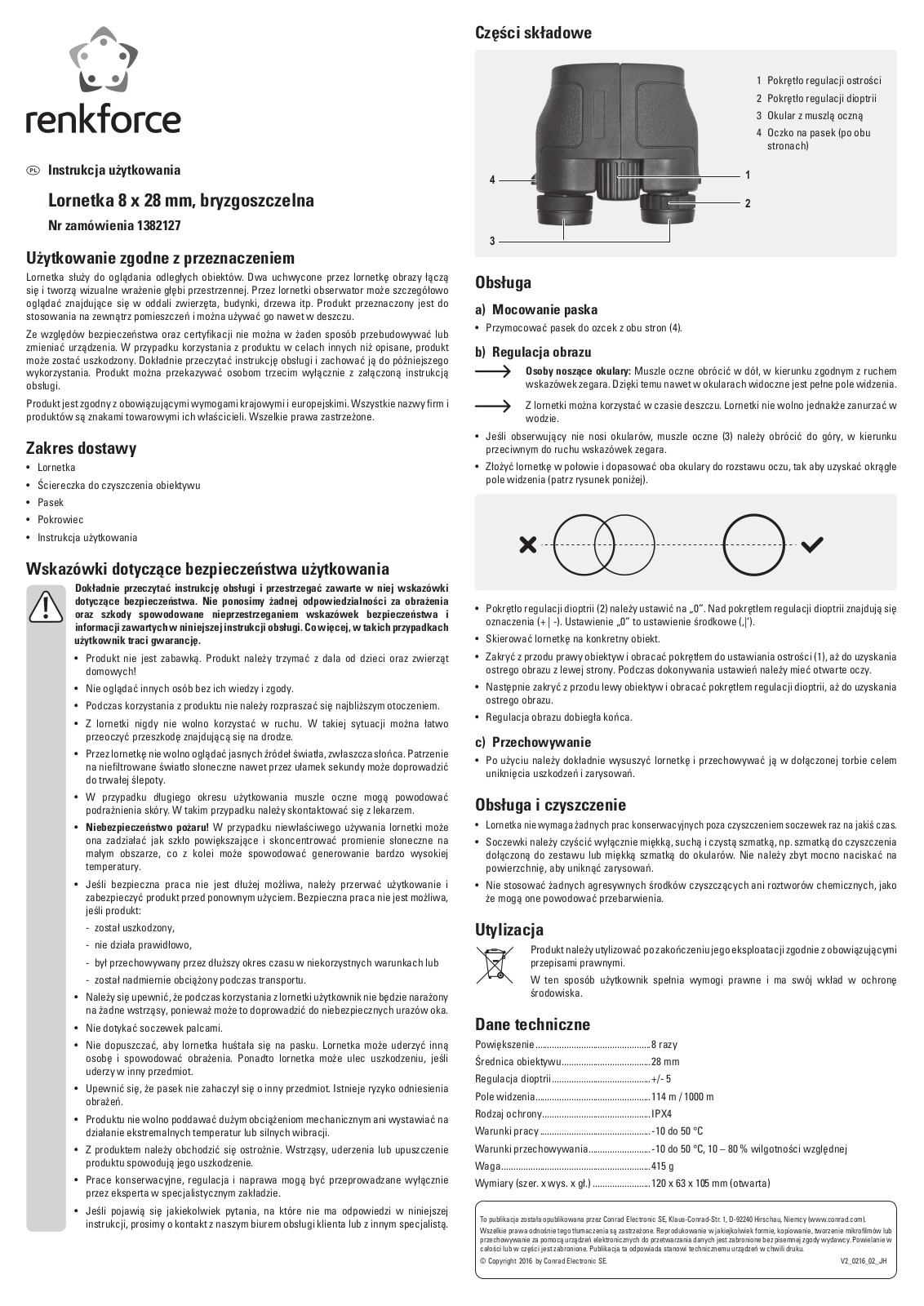 Renkforce 1382127 Operating Instructions