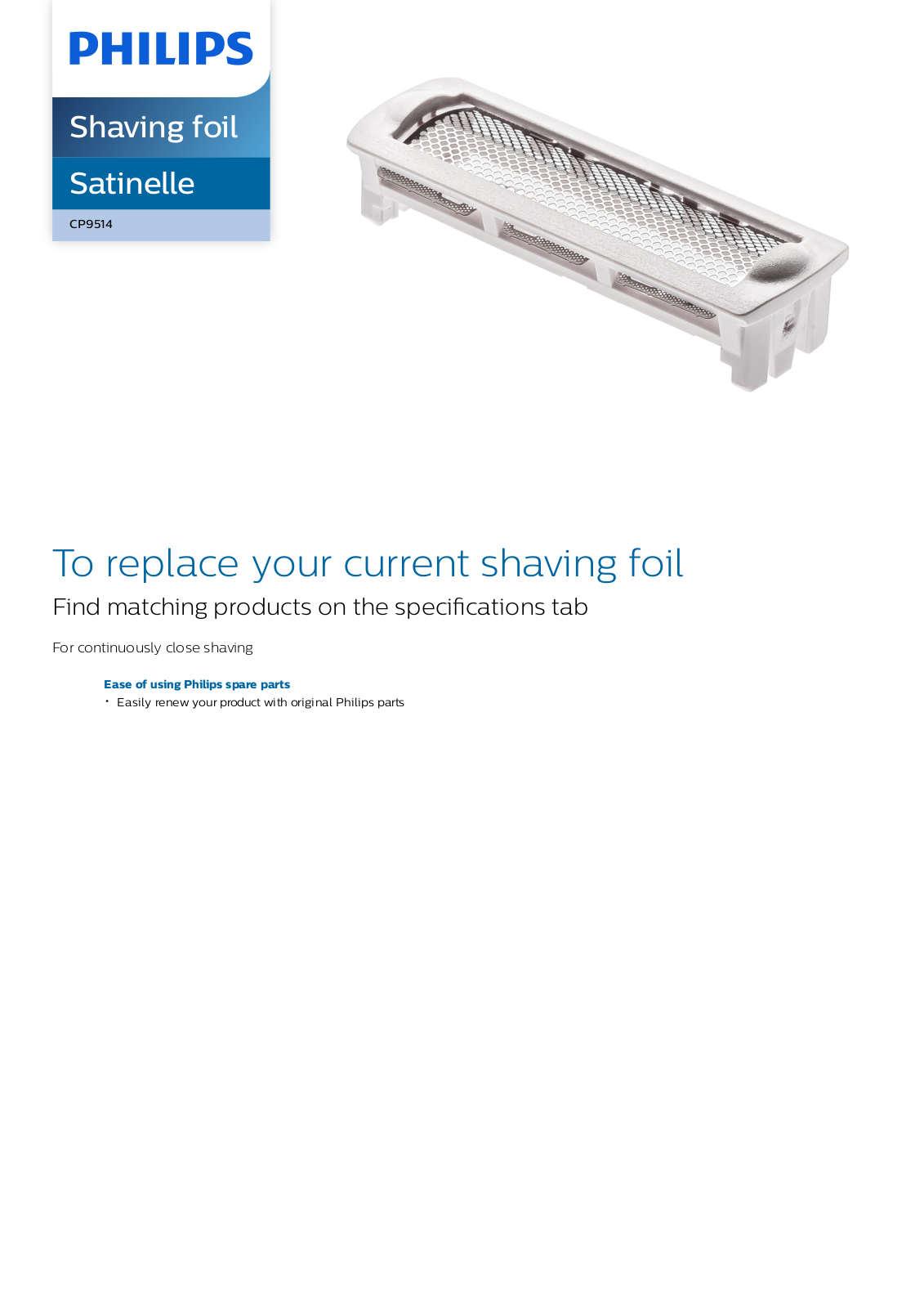 Philips CP9514/01 leaflet - ManualMachine.com