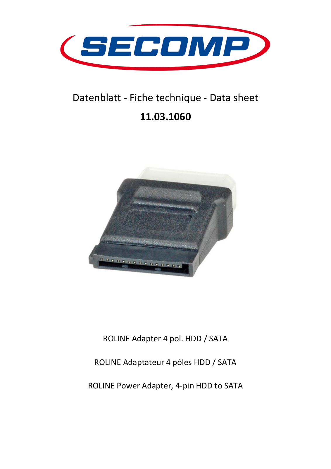 ROLINE 11031060 Datasheet - ManualMachine.com