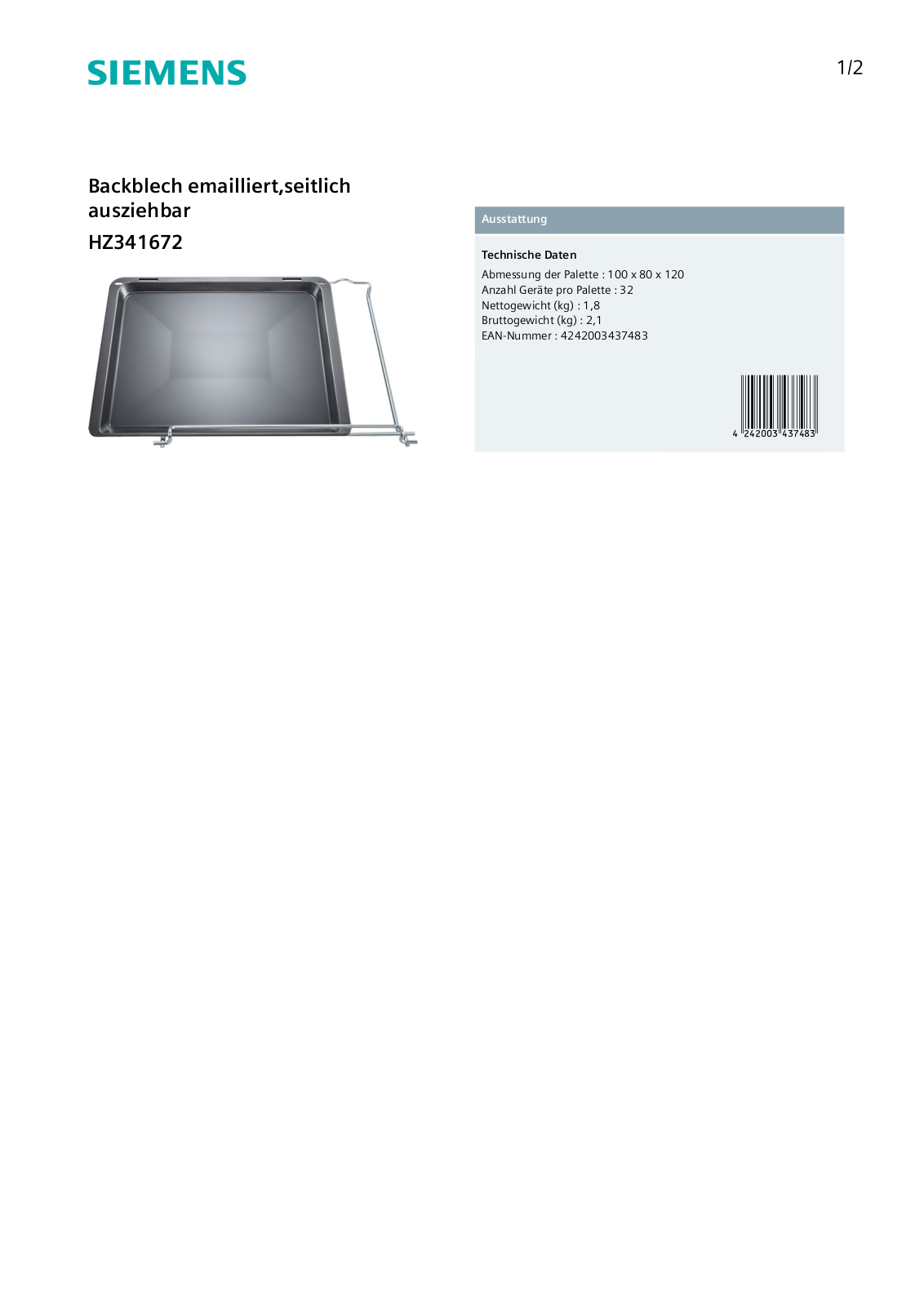 Siemens HZ341672 User Manual