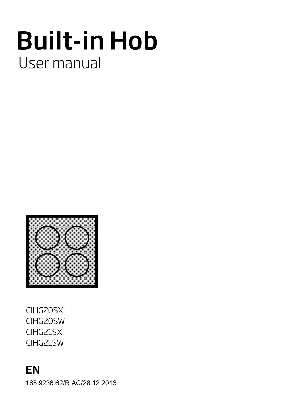 Beko CIHG20SW, CIHG20SX, CIHG21SW, CIHG21SX User Manual