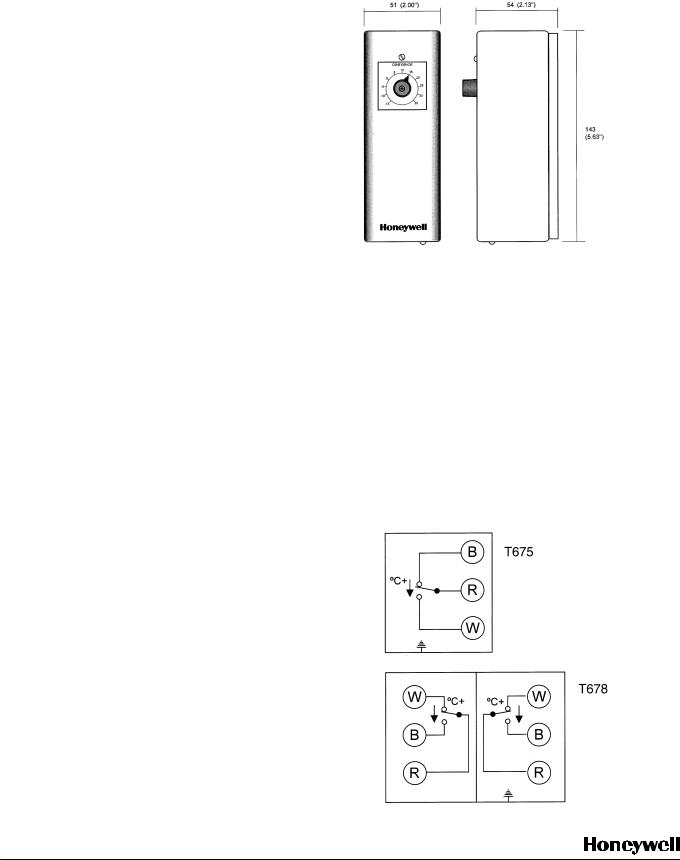 Honeywell T678, T675 PRODUCT DATA