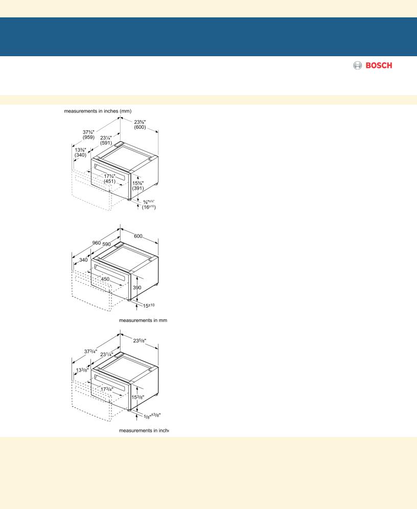 Bosch WMZPW20W Specification Sheet