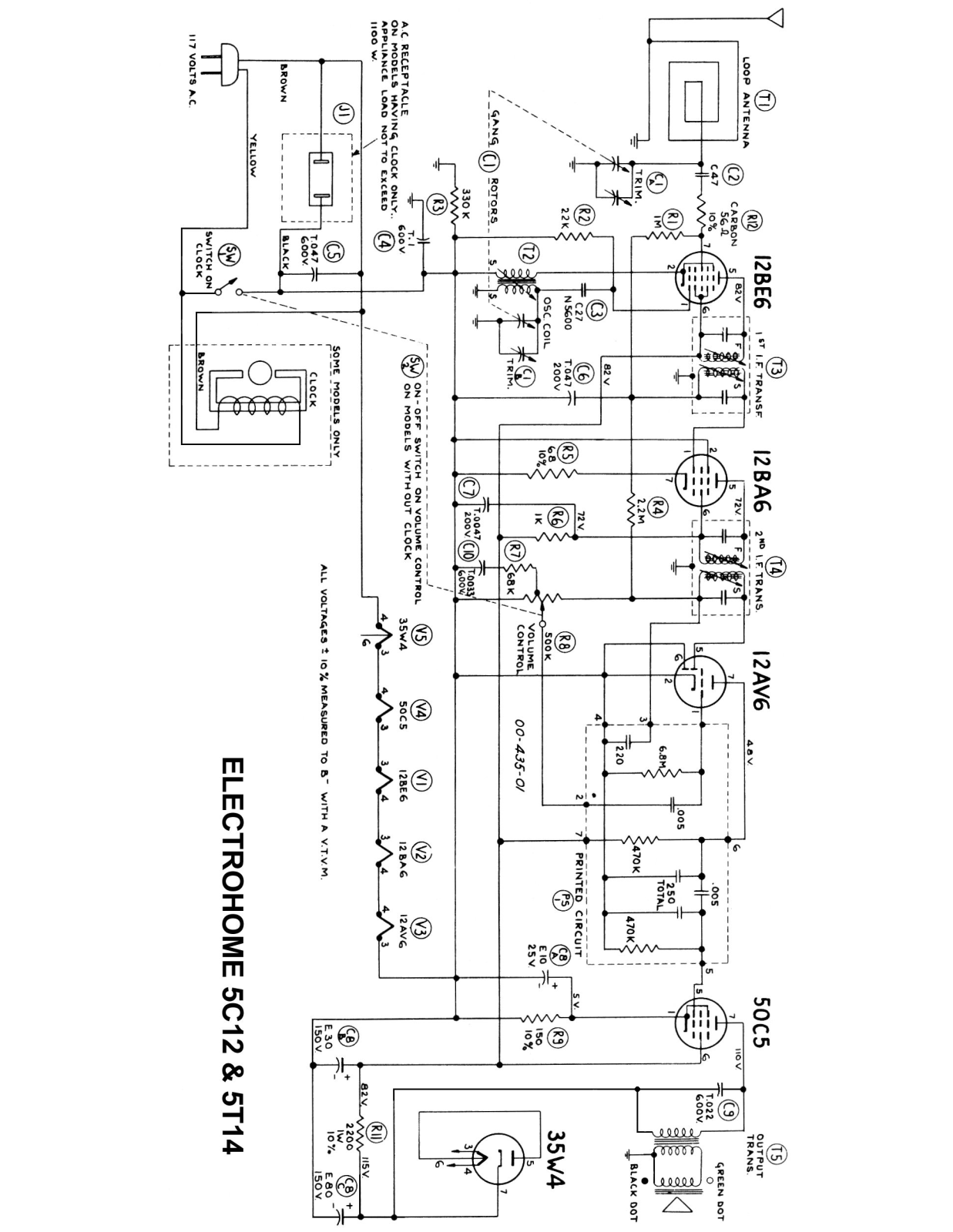 ElectroHome 5C12, 5T14 Schematic - ManualMachine.com