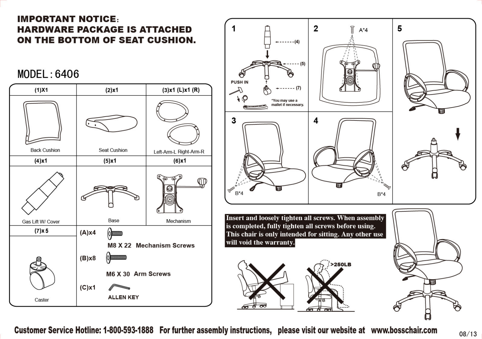 Boss B6416CG Assembly Guide