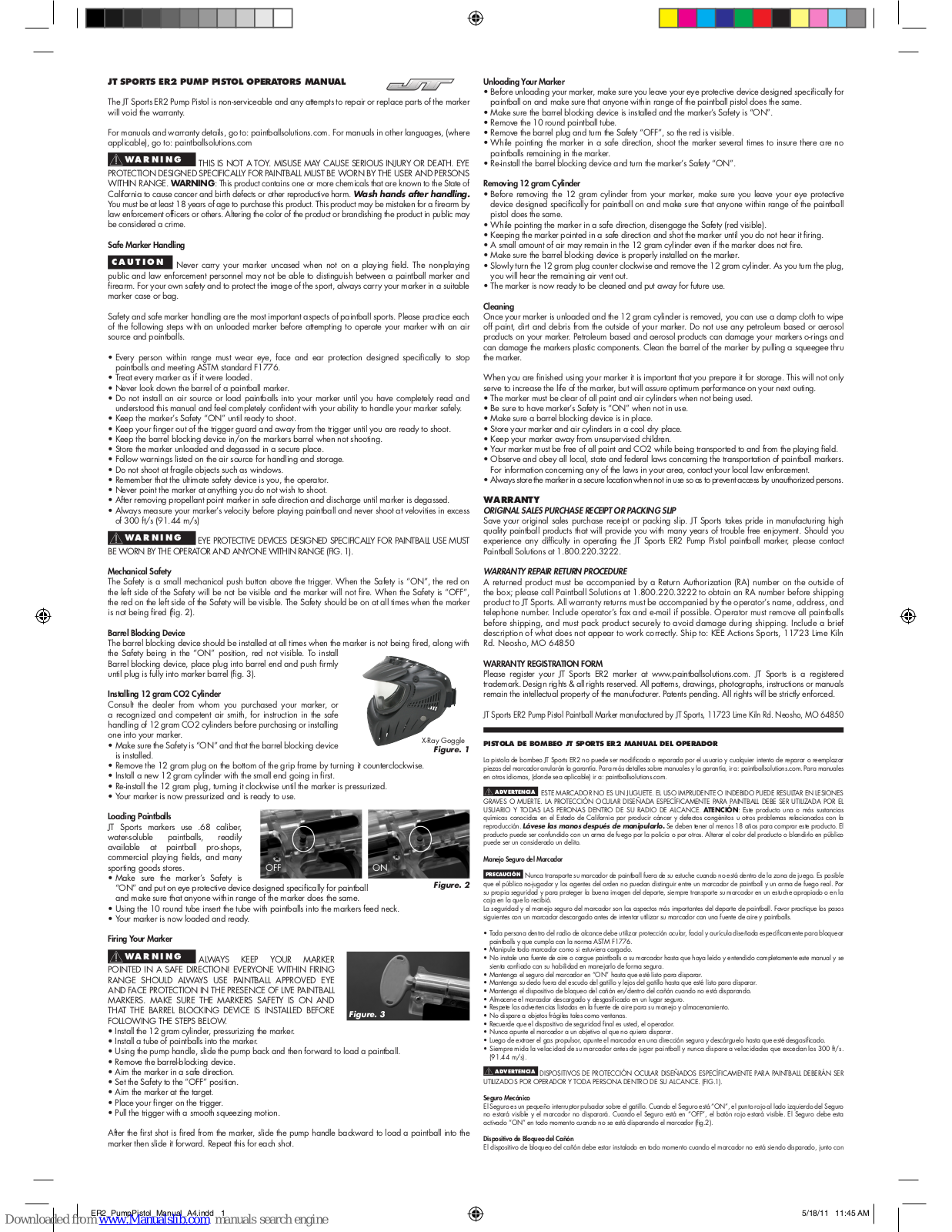 JT ER2 Operator's Manual