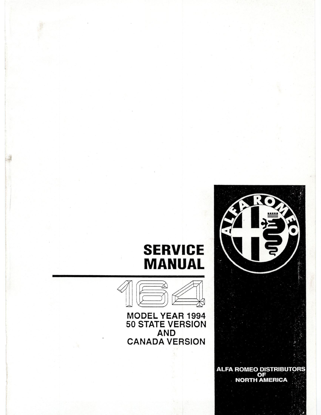 Alfa Romeo 164 1994 User Manual