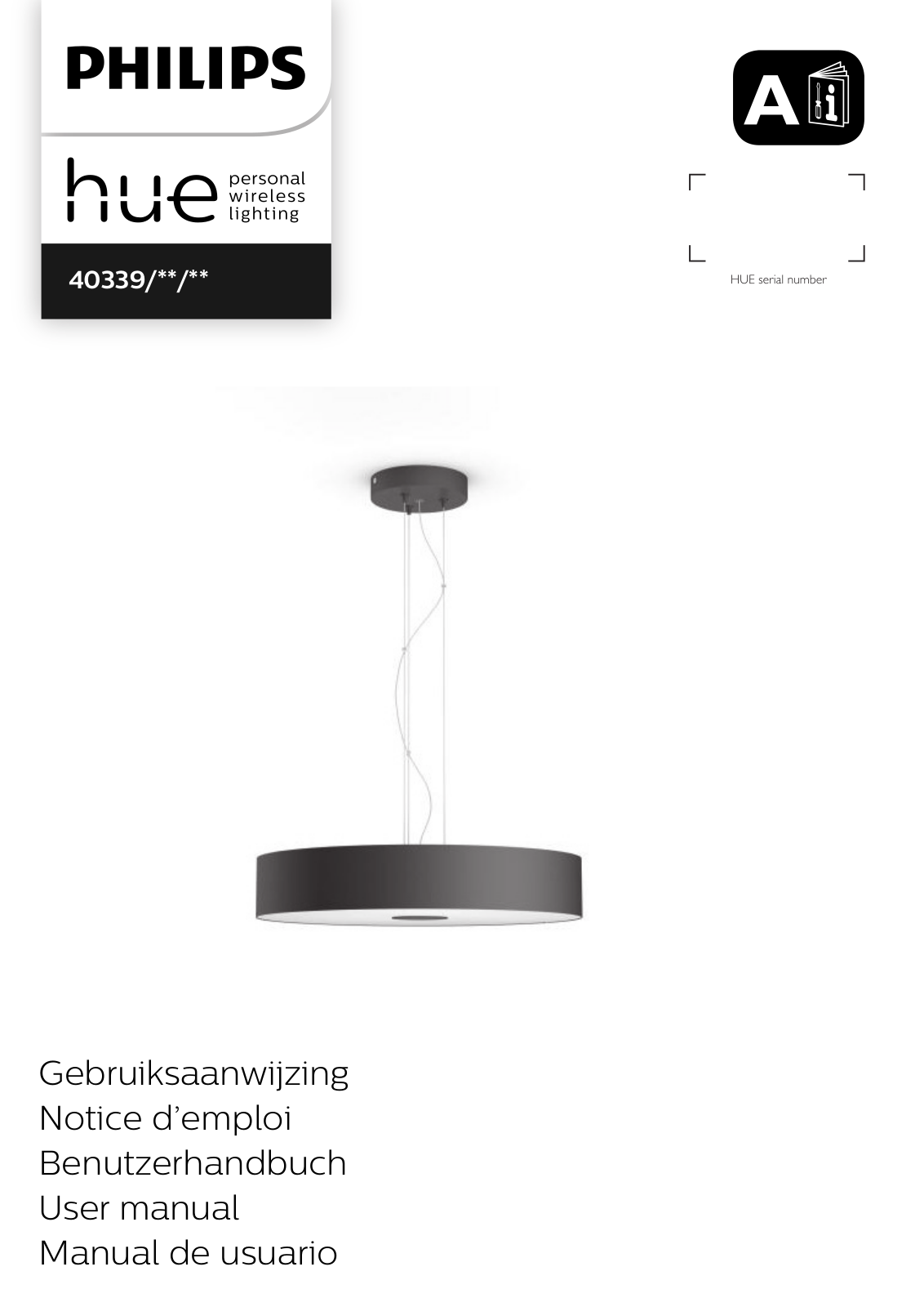 Philips Fair hanglamp White Ambiance Bluetooth User manual