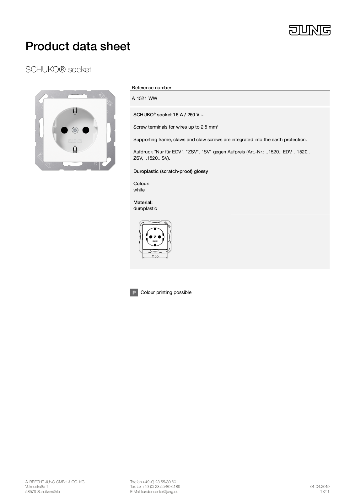 Jung A 1521 WW User Manual