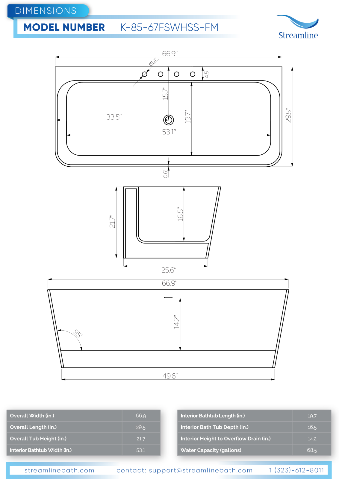 Streamline Bath SLBH4790 Specifications - ManualMachine.com