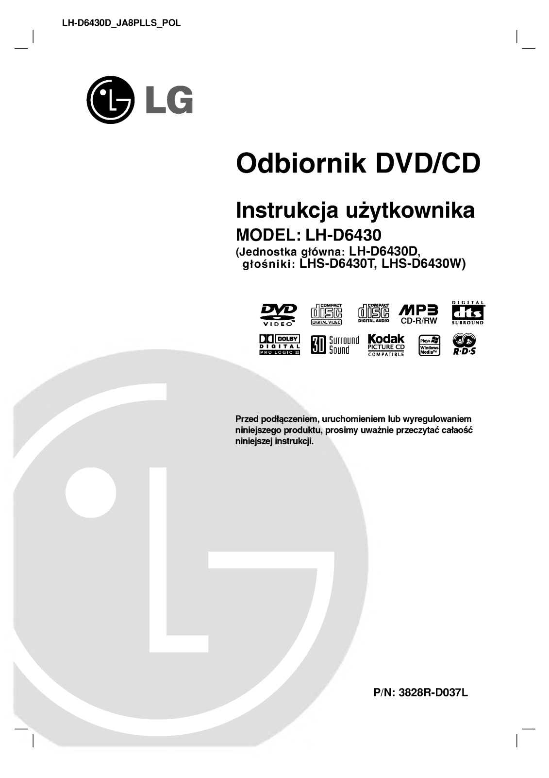 Lg LH-D6430 User Manual