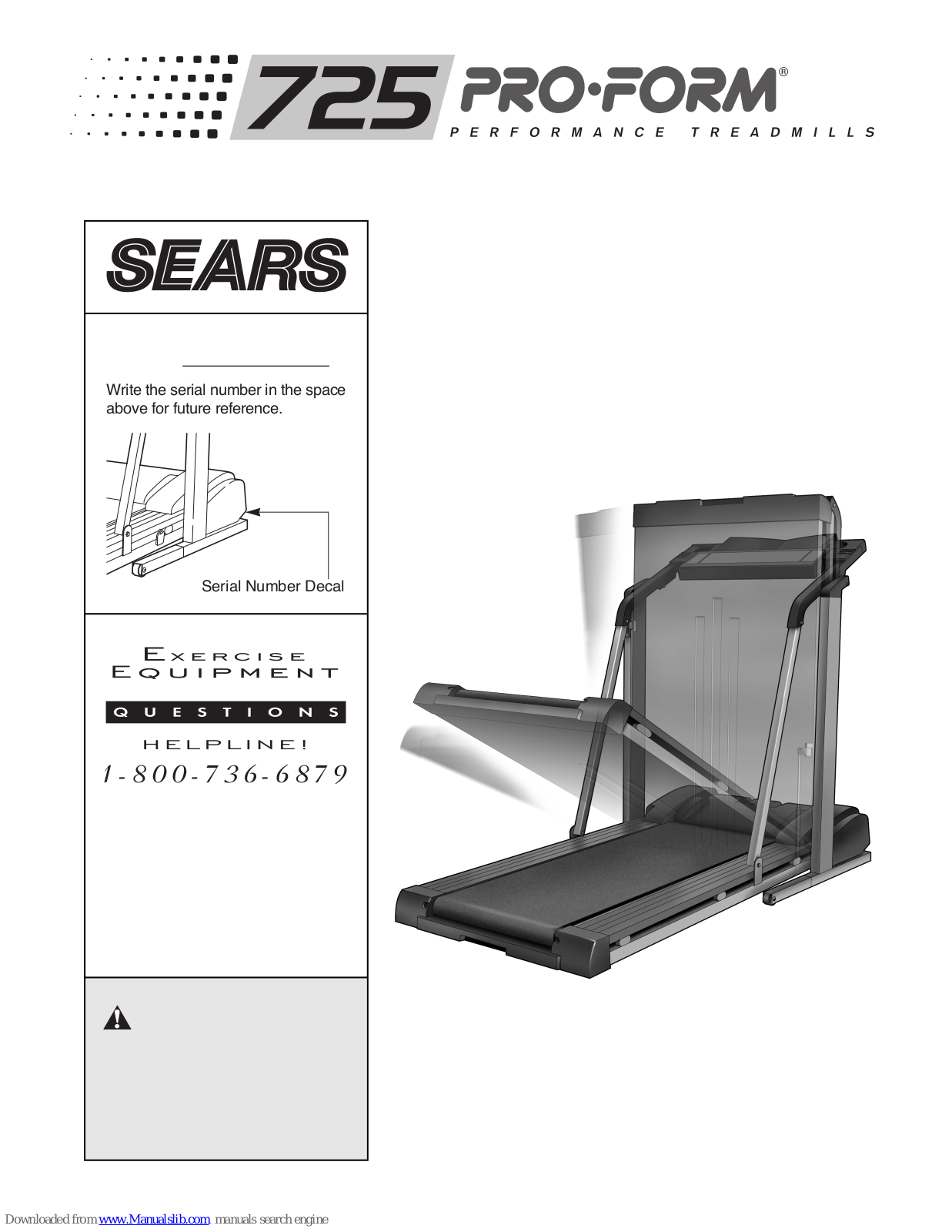 Pro-Form 725 proform Model No. 831.297780, 831.297780, 725 User Manual