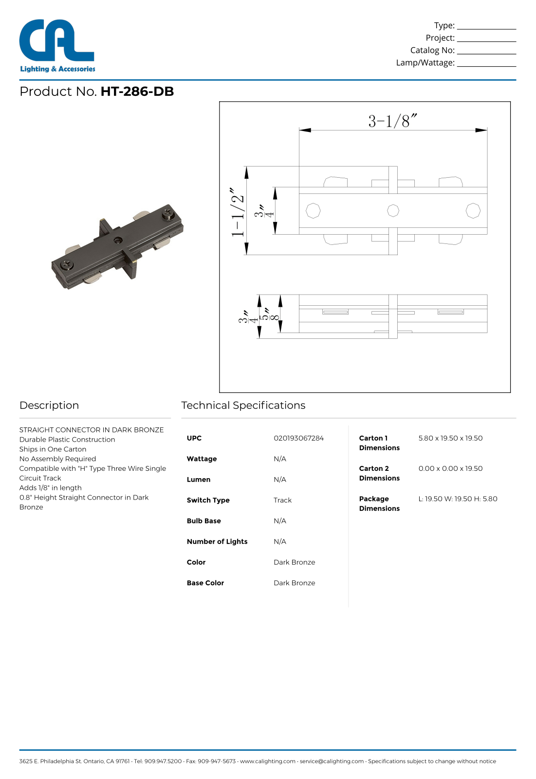 Cal Lighting CG10646 Specifications - ManualMachine.com