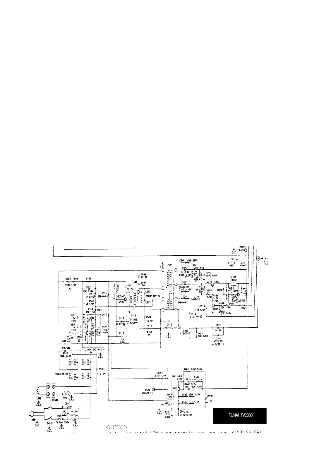 FUNAI tv2000 Service Manual