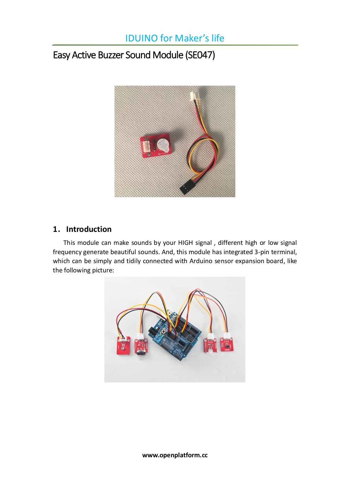 Iduino SE047 User guide