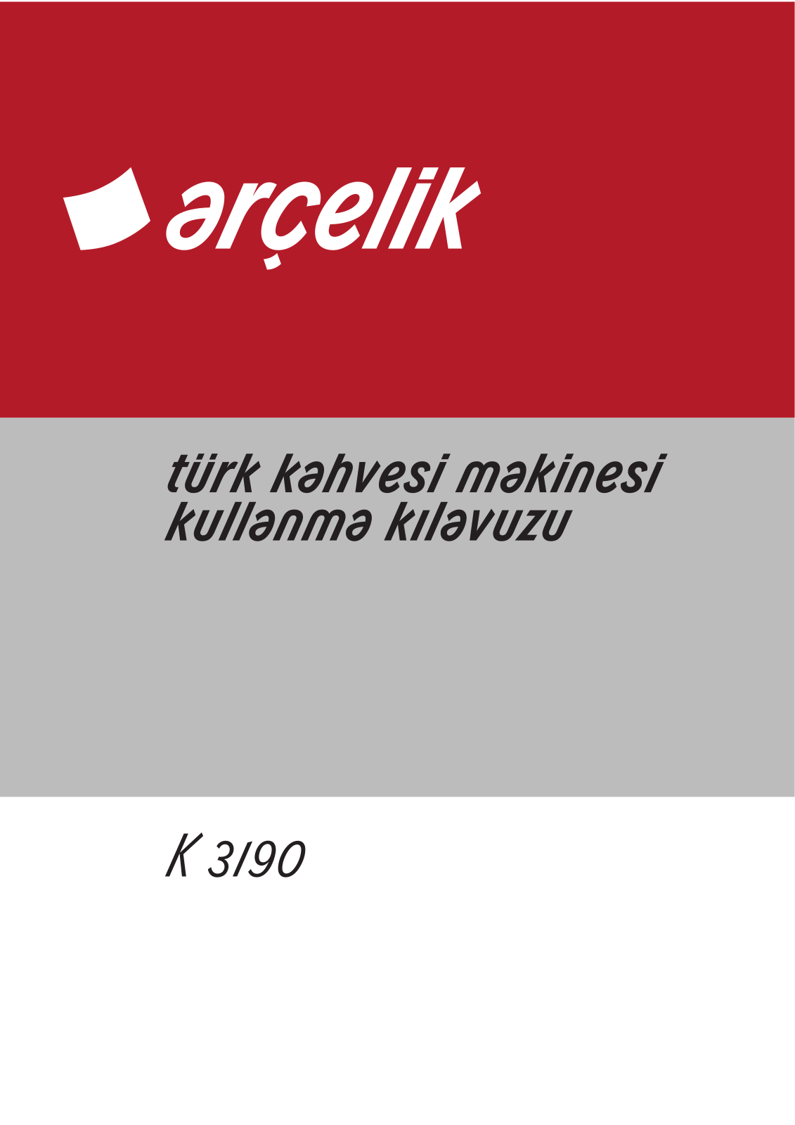 Arçelik K3190 User manual - ManualMachine.com