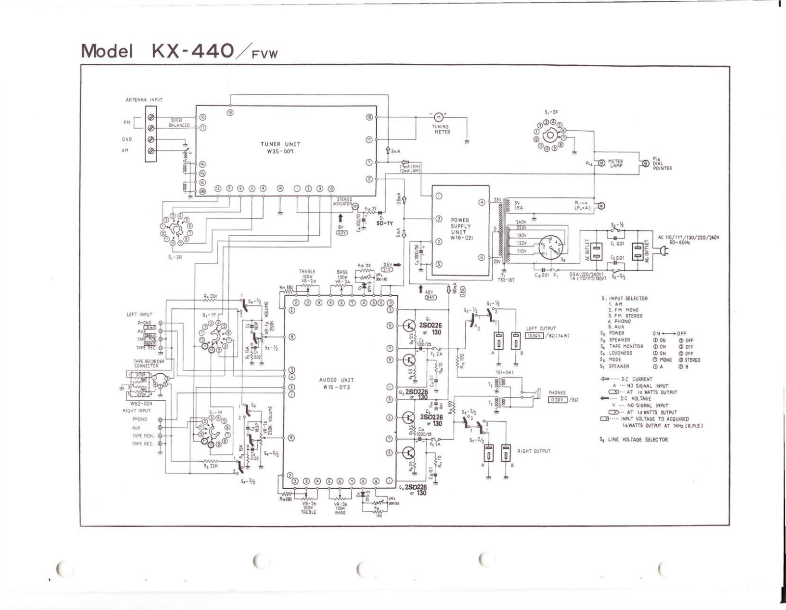 Pioneer KX-440 Schematic