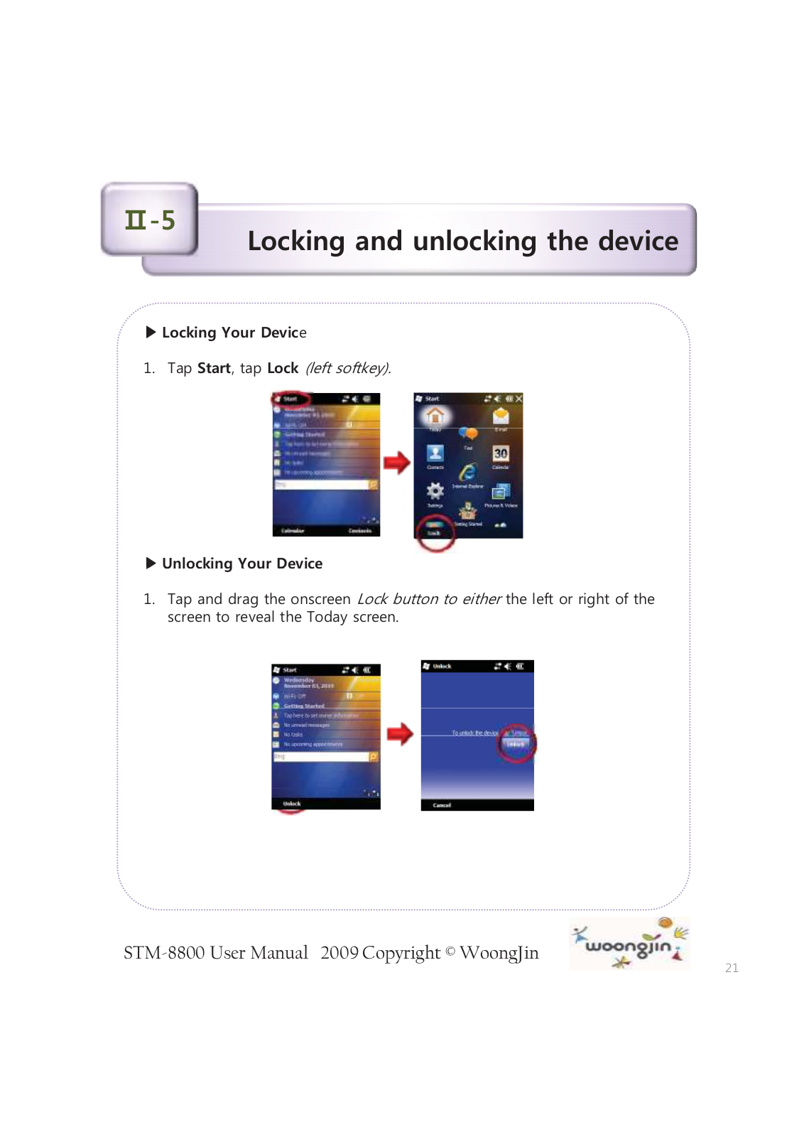 Woongjin STM-8800 Users Manual