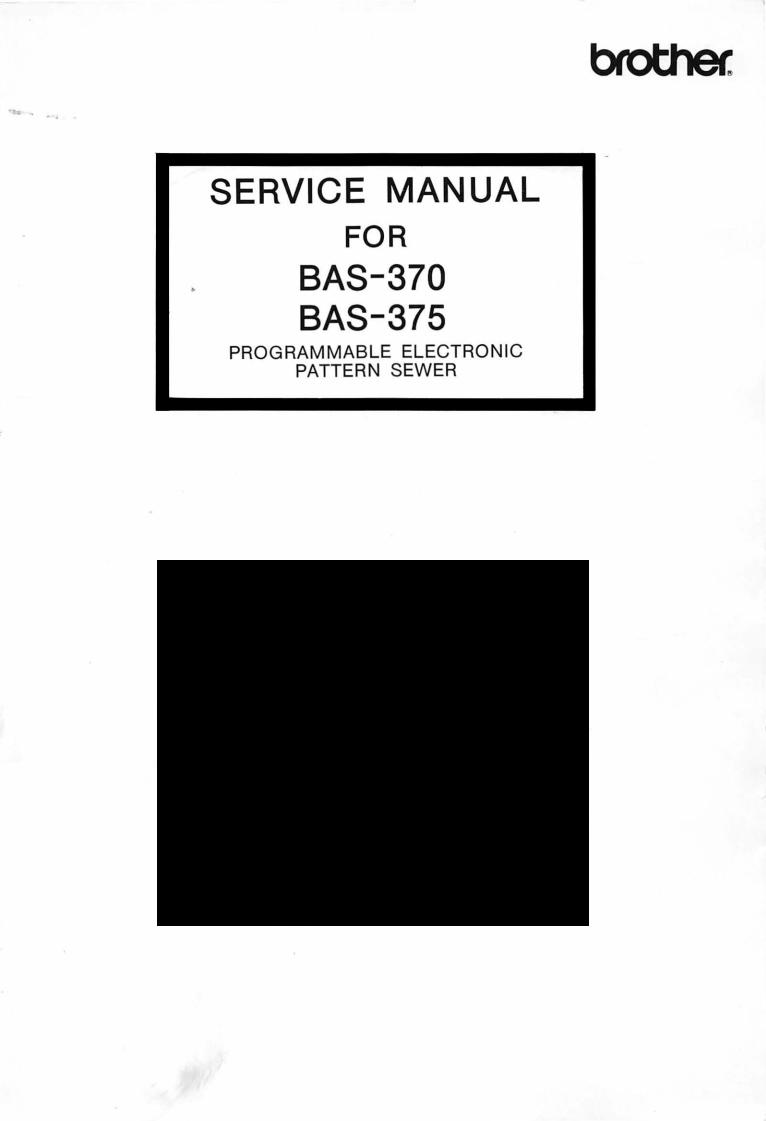 Brother BAS-370, BAS -375 Service Manual