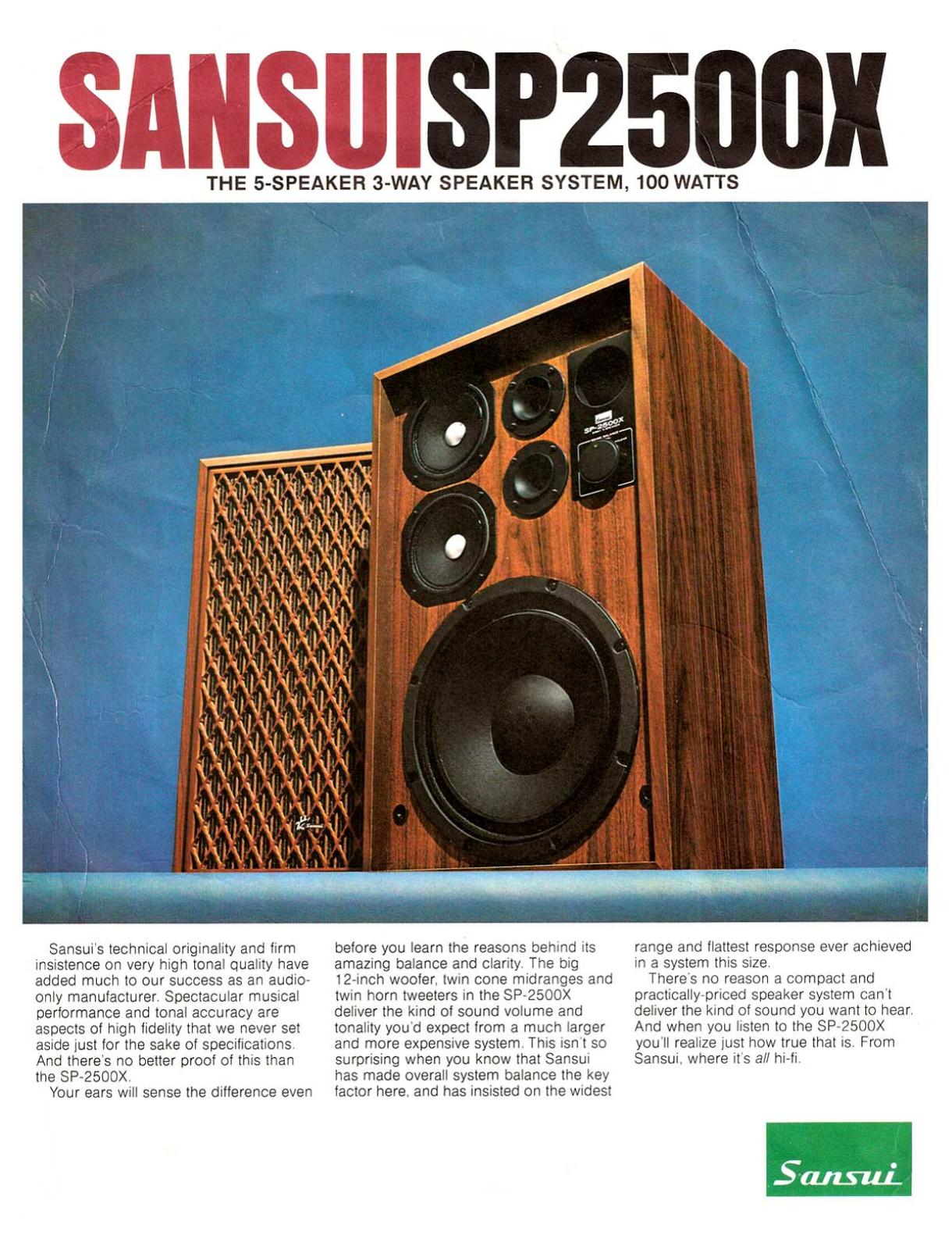 Sansui SP-2500-X Brochure