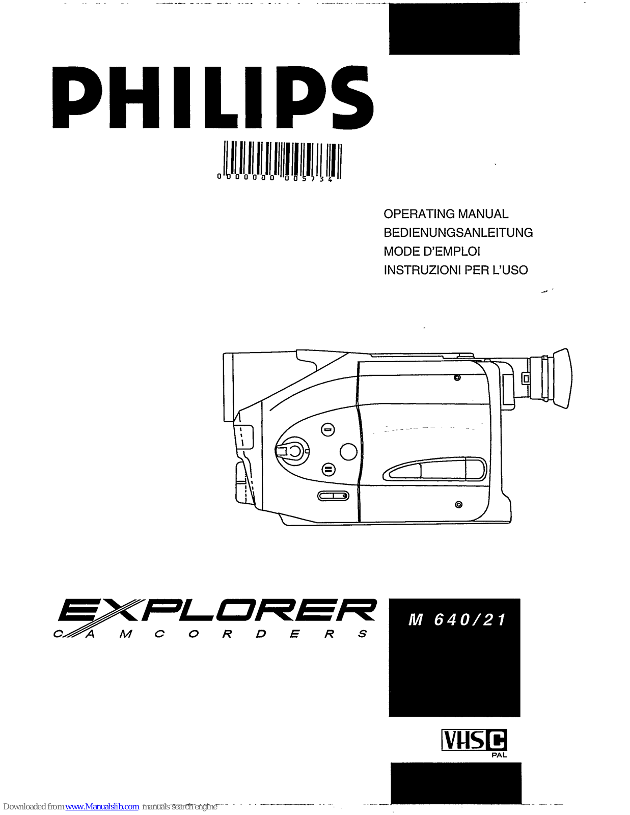 Philips Explorer M 640/21 Operating Manual