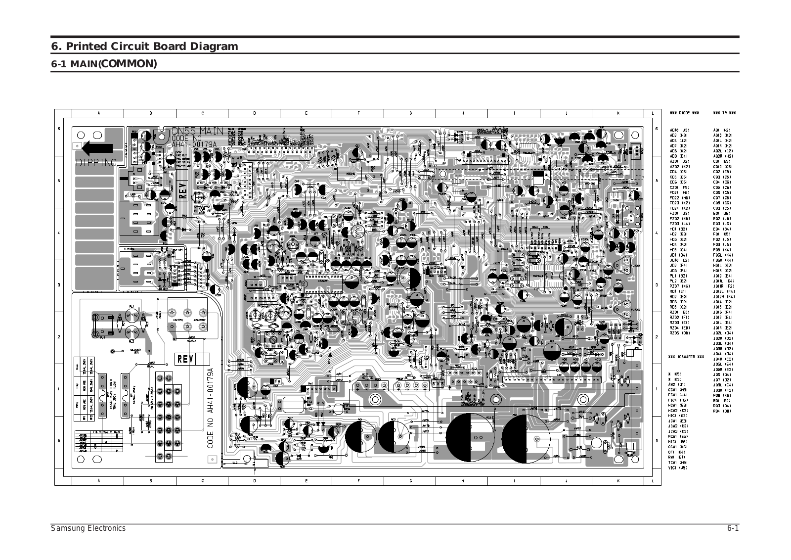 SAMSUNG MAX-DN55QH, MAX-DN67QH, MAX-DN65RH Printed Circuit Board Diagram
