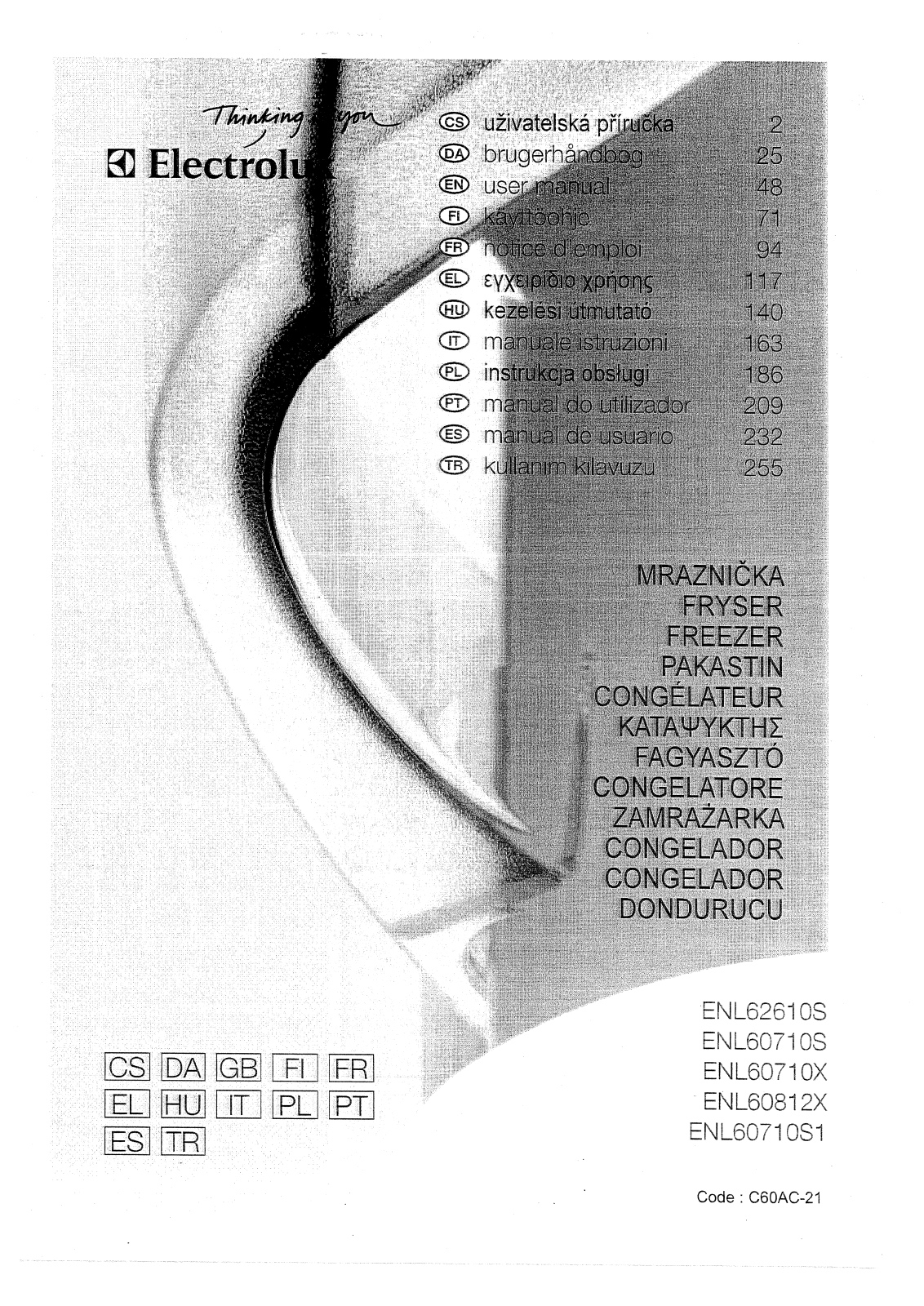 Electrolux ENL 60812 X, ENL 60710 User Manual