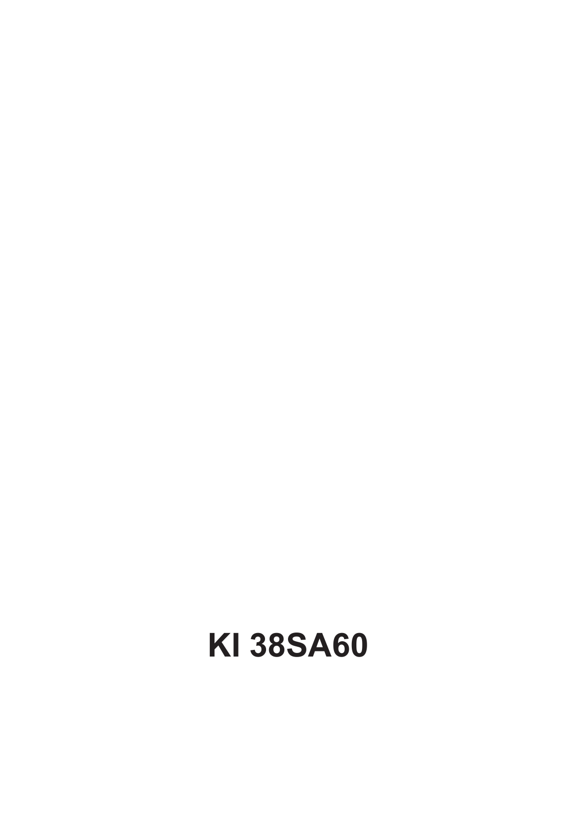 Siemens KI38SA60 User Manual